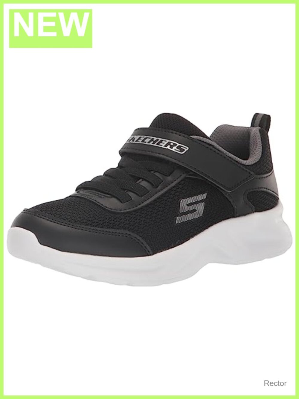 Boys Lightweight Athletic Sneakers Hook and Loop Strap Machine Washable